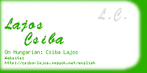 lajos csiba business card